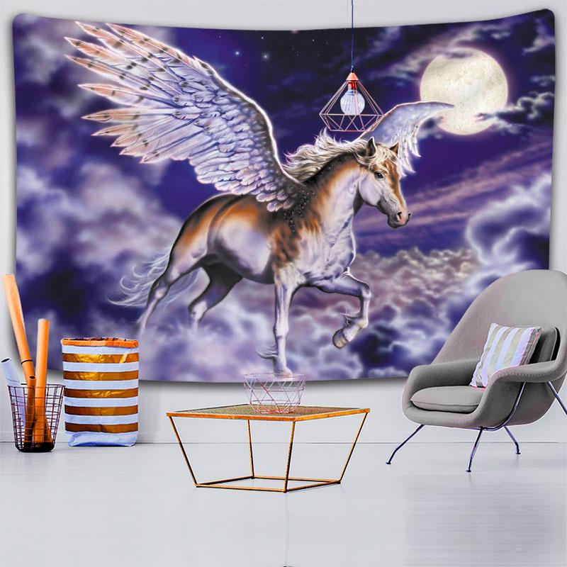 Fantasy Pegasus Background Cloth Unicorn Tapestry Wall Hanging Bedroom Dormitory Room Decoration