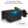 2400W 95% ATX ETH 8-GPU Mining PSU