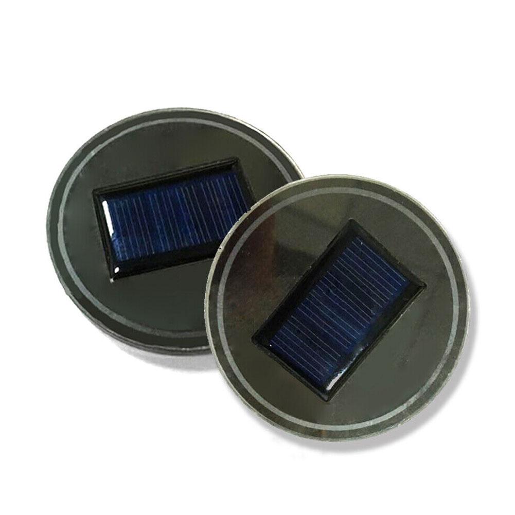 

2X Автомобильный светодиодный подстаканник, нижняя накладка, светодиодная крышка ступицы, отделка, атмосферная лампа, приветственный свет, противоскользящий коврик, цветная подставка под стакан