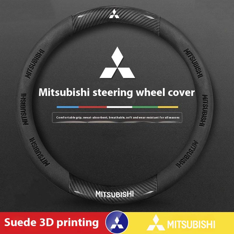 Auto Koolstofvezel Leer Stuurwielhoes Voor Mitsubishi RALLIART ASX Colt Eclipse Galant LANCER EX OUTLANDER Pajero Triton