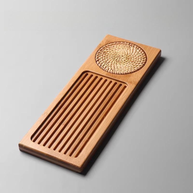 Bamboo Tea Tray Home Kung Fu Teaset Small Rectangular Dry Foam Table Chinese Style Tray Tea Sea Tea Ceremony Accessories