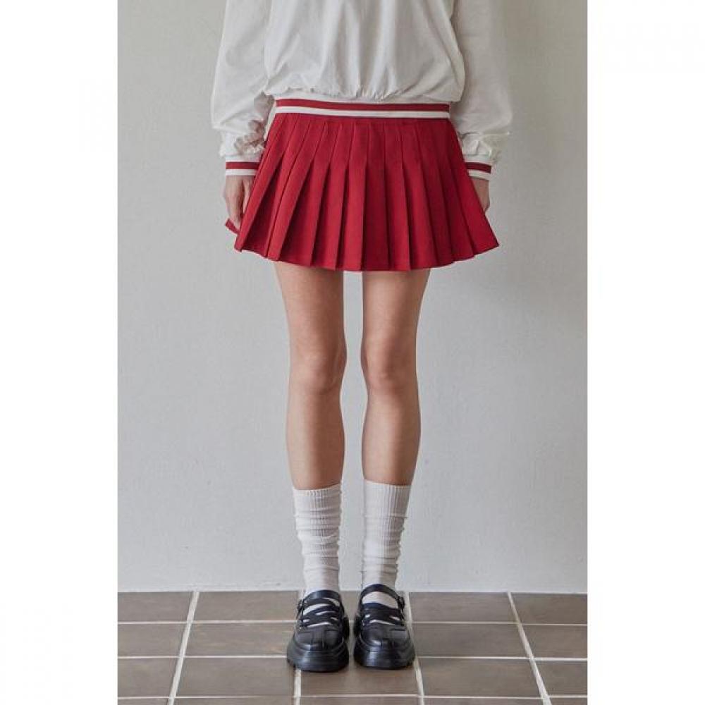 Goxo Culotte Skirt Essential Pleats Burgundy S