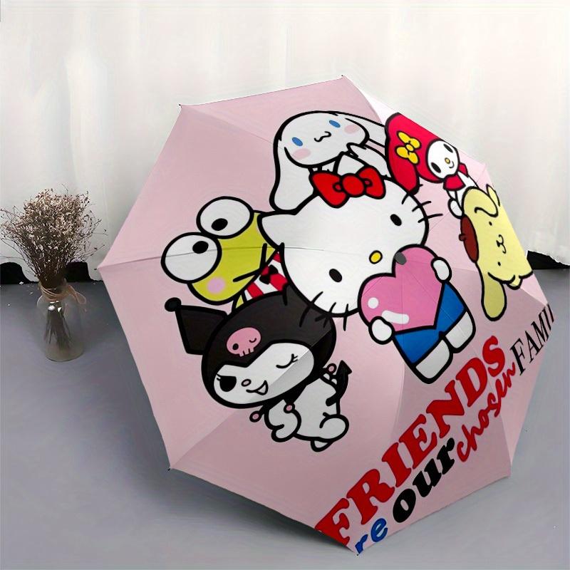 1pc Hello Kitty Friends Family Umbrella with Plastic Handle,Suitable for All Seasons Home Travel Outdoor UmbrellaSanlio561