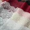 2Yards Embroidery Pink Black Tulle Lace Trim DIY Lingerie Sewing Mesh Lace Fabrics 16CM Wide