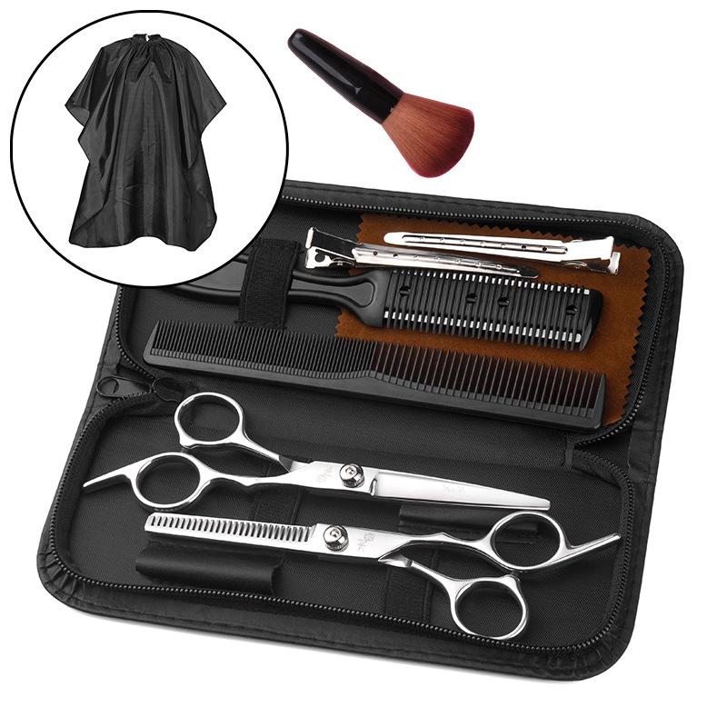 Set di forbici per capelli Forbici da barbiere professionali Forbici per capelli in acciaio inossidabile Strumenti per sfoltire Forbici da parrucchiere di alta qualità