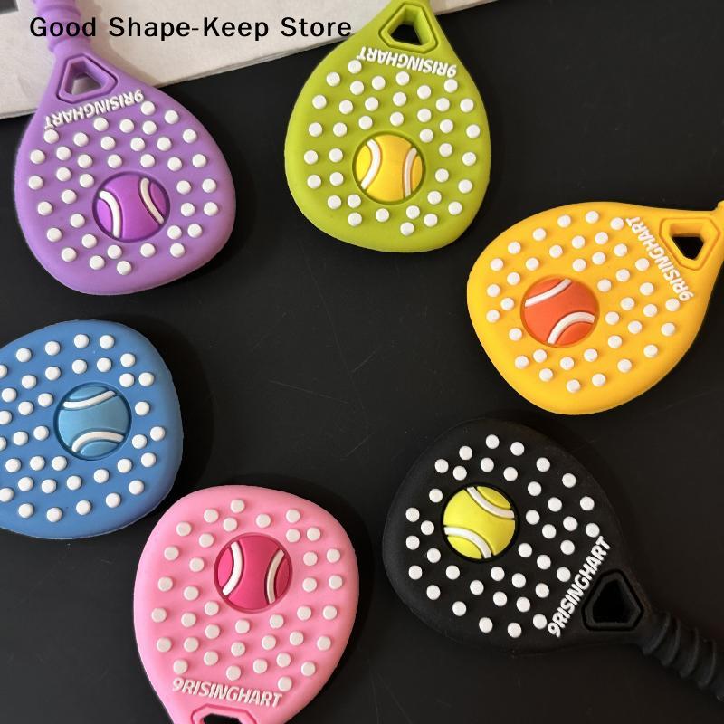 dailyTennis Keychain Durable PVC Soft Rubber Bag Pendant Unique Sports Keyring for Tennis Lovers Birthday Gift Accessories