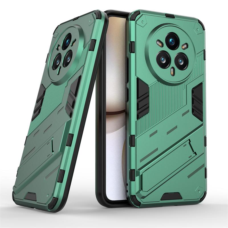 

For OPPO Realme 14 Pro Case Cover Realme 14 Pro Capas Shockproof Phone Bumper Kickstand Back Holder Cover Realme 14 Pro Fundas For Realme 14 Pro зелёный