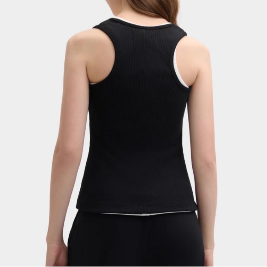 FILA Original Fashion Casual Simple Knit Sleeveless Vest Women tops Black F51W529103F-BK