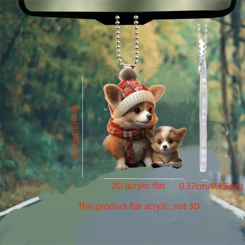 Christmas Acrylic Adorable Ornaments For Car Interior And Home Decoration