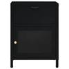 Tables de chevet - MAISON EXCLUSIVE - Ensemble 2 pcs - Noir - Acier &amp; verre trempé - 40x30x54,5 cm