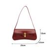 Women's Vintage Solid Color Smooth Texture Shoulder Bag Elegant PU Leather Flap Small Underarm Bag  for Dating, Outings, Parties