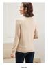 Women's Solid Color Cashmere V-Neck Pullover Sweater - Versatile, Seamless Knit Base Layer