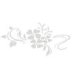 Home Parlour Room Mirror Plastic Flower Art Removable Wall Sticker Decoration Decal Silver