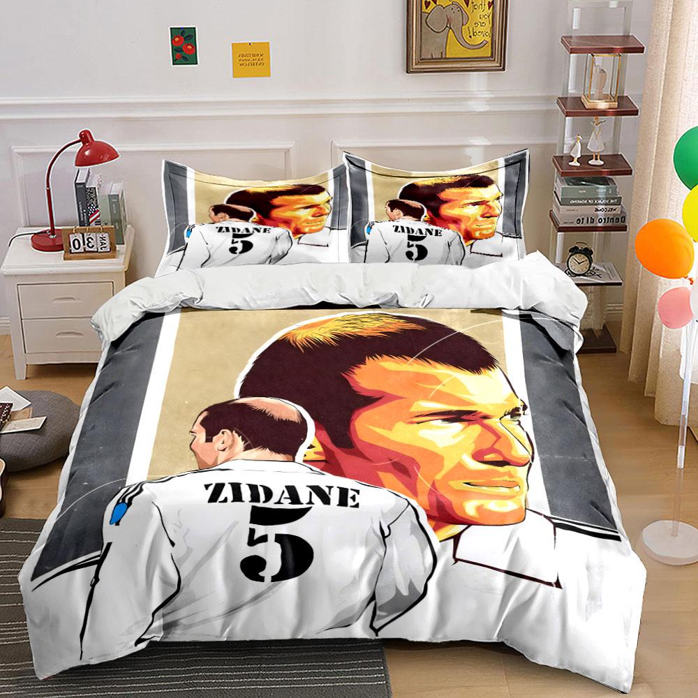 Portraits and "Zidane" Text. Bedding Sets Duvet Cover Sets Duvet Covers Pillowcases(1 * Duvet Cover 2 * Pillowcases Without Duvet Insert)