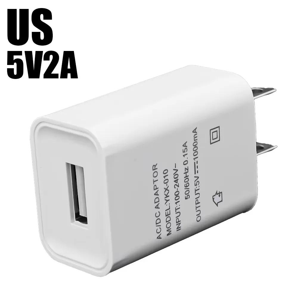 

5V2A USB зарядные устройства EU/US вилка настенные зарядные устройства адаптеры для iPhone Samsung Android QC3.0 быстрая зарядка зарядные устройства с кабелем Type C US Charger-5V 2A