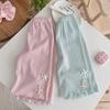 Baby Girl's Summer Mosquito Proof Pants Thin and Shaking Pants Loose and Nine Tenths