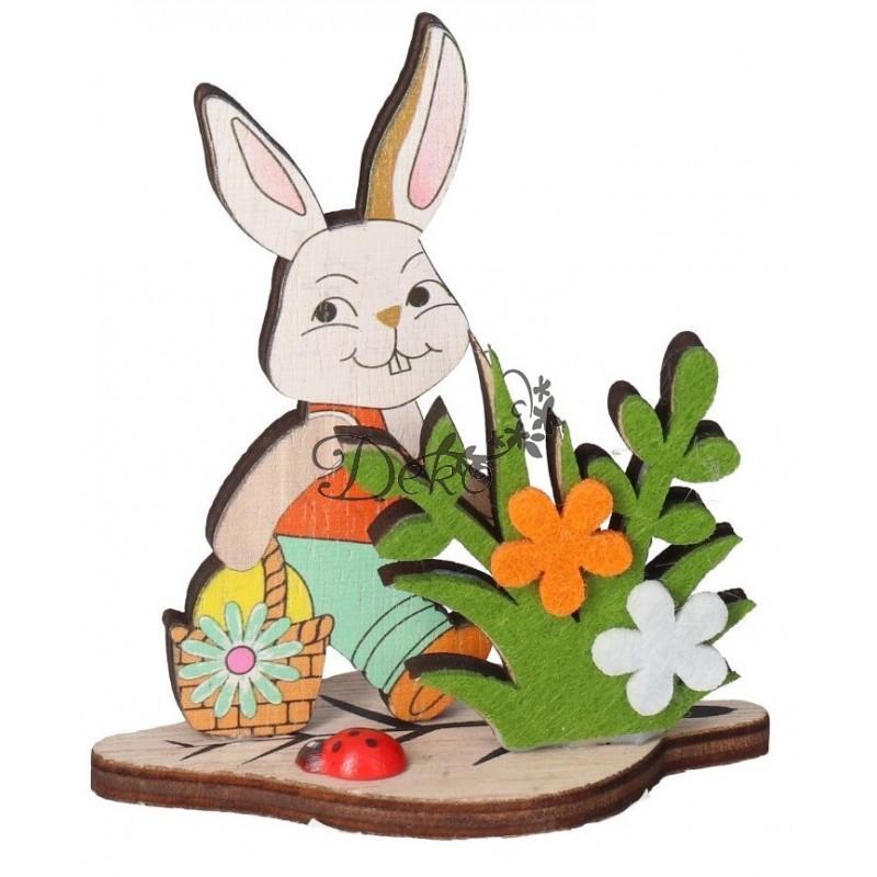 EASTER BUNNY WOODEN DECORATION FIGURE