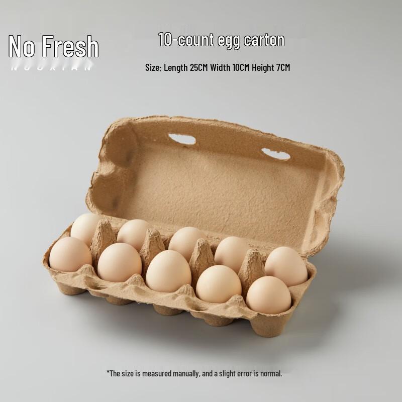 Biodegradable Pulp Egg Cartons 10-Egg Capacity