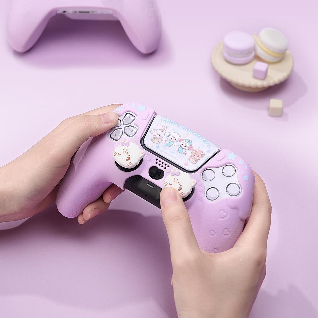 GeekShare PS5 Controller Button Silicone Soft Skin Case for PlayStation 5 Easy to with Theme Perfect Birthday Gift Mikko of Cover, Cover, Controller,