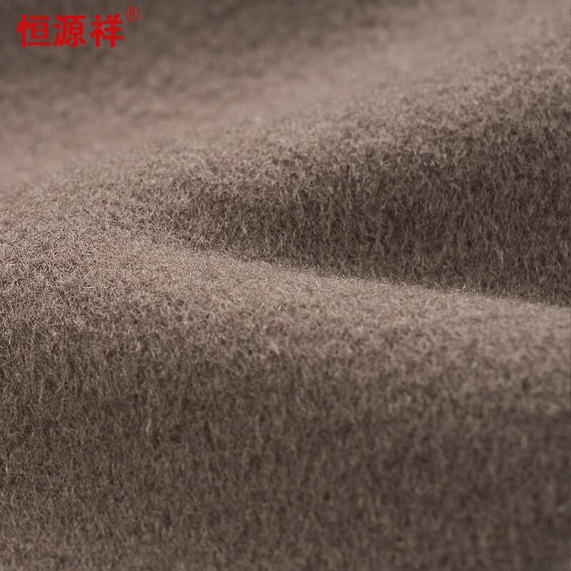 Hengyuanxiang Men's Double-Sided Wool Coat with Detachable Down Liner