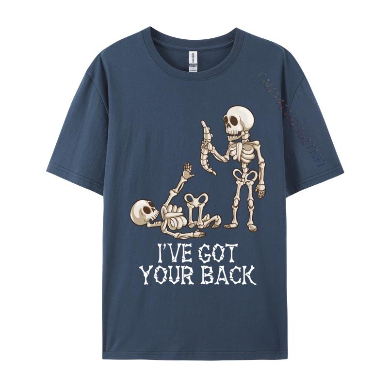 i ve got your back skeleton Cotton Fabric Men Customized T Shirt Casual Tops Tees New Arrival Gift Tee Shirt Wholesale