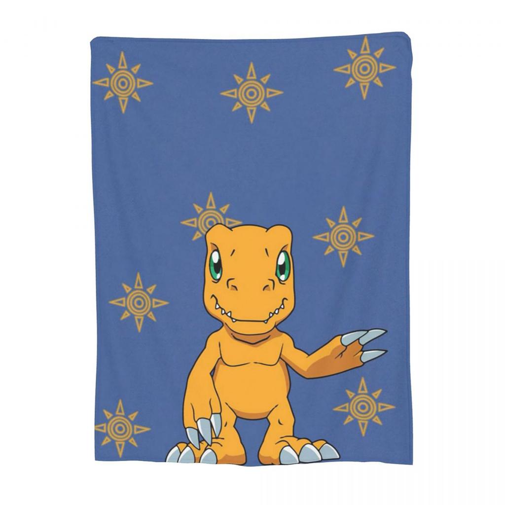Guilmon In The Box Digimon Blankets Soft Warm Flannel Throw Blanket Cover for Bed Living room Picnic Travel Home Sofa