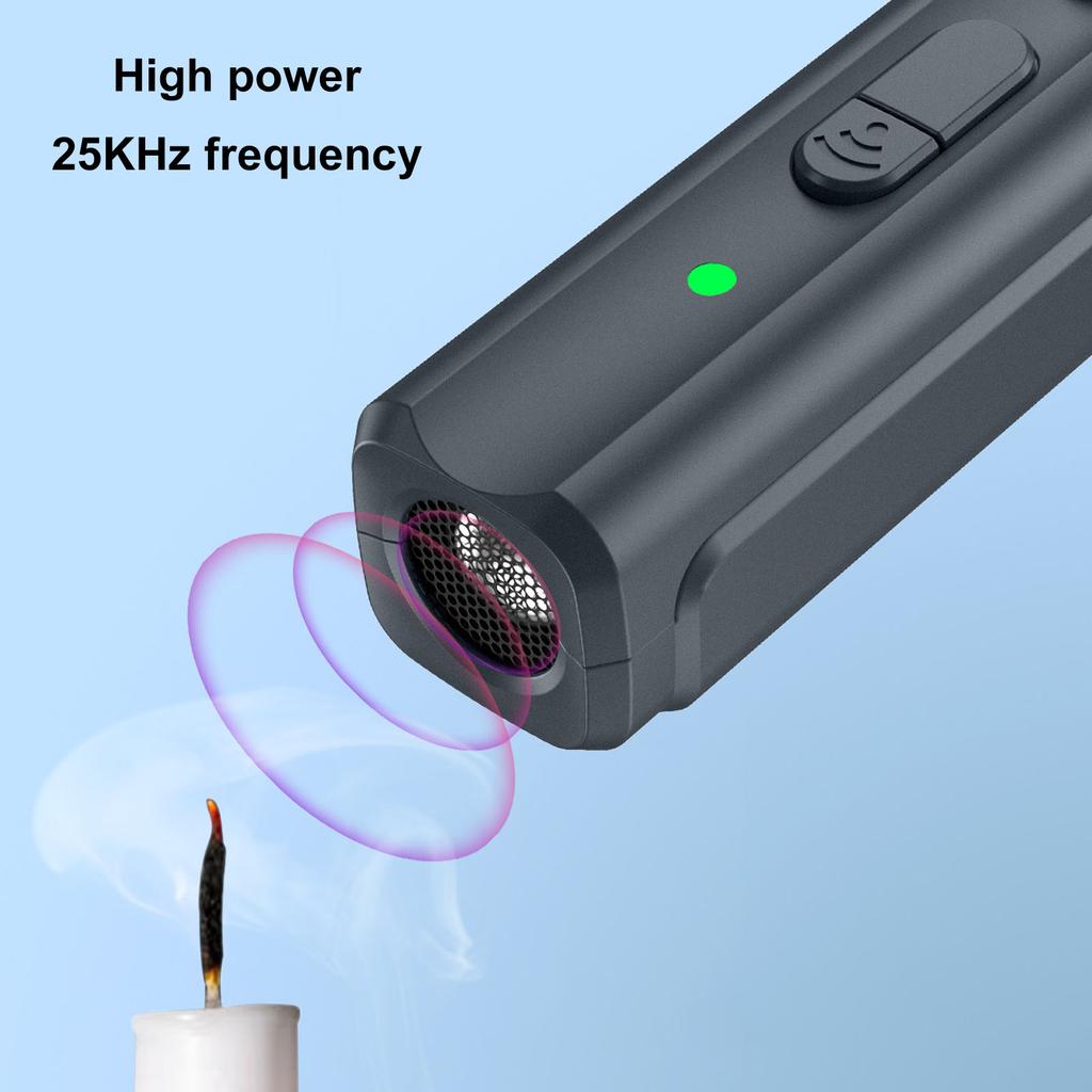N11 Ultrasonic Bark Control Device Rechargeable Handheld Dog Bark Deterrent Devices with UV Violet Light Grey