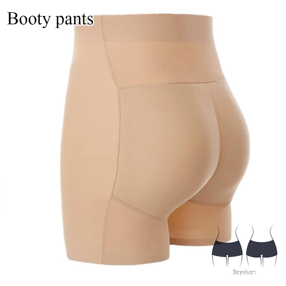 8D Simulierter Gesäßpolster Slip Kurvige Hüfte Faux Gesäßpolster Nahtlos Pfirsich-Po Übergröße Taillenformende Bauchkontrollhose