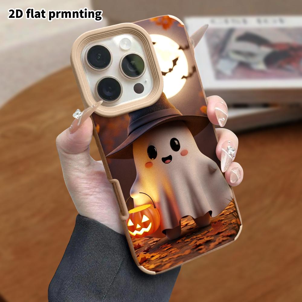 Phone Case: Lambskin 2D Flat Samsung Galaxy A34 A35 M05 M06 S20 S22 S21 FE Plus 5G Protective Case, Little White Bear, Christmas and Halloween Gifts