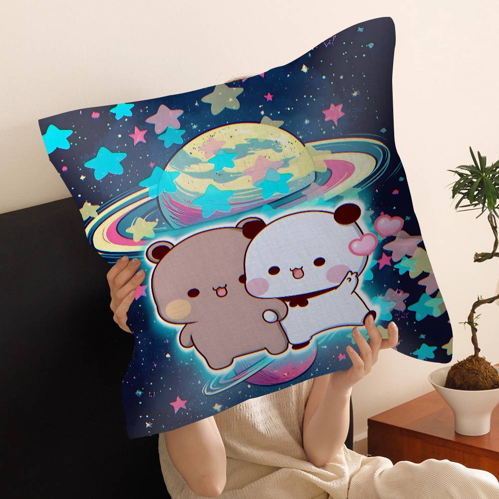 Bear Cartoon Kawaii DDudu BBubu Pillow Anime Pillow Sofa Bed Head Pillow Cover Cushion Cover 45x45 cm Fashion