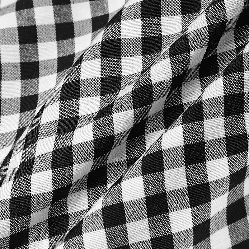 ZANZEA Women Casual Round Neck 3/4 Sleeve Loose Plaid Print Blouse