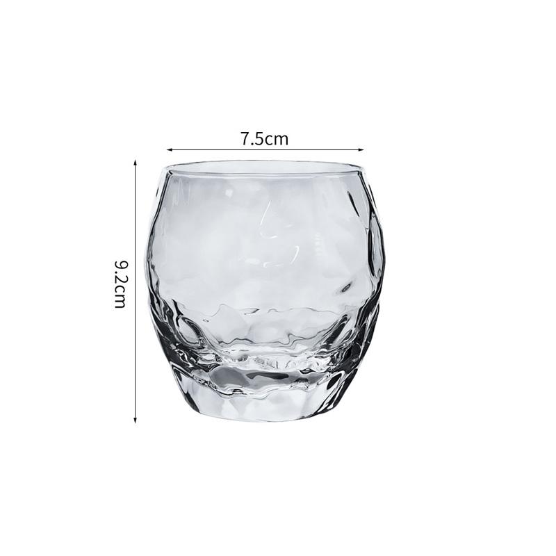350ml Creative Cloud Patterned Glass Cup Whiskey Glass Egg Shaped Wine Glass Transparent Foreign Wine Cup Coffee Mug Drinkware
