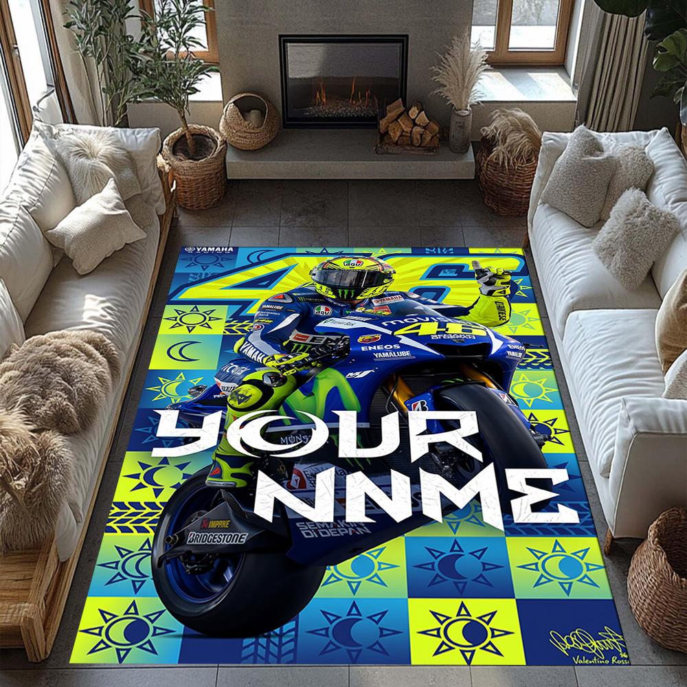 Jorge Lorenzo Customizable Name Area Rug Suitable For Hallway Dormitory Entryway Living Rooms Antislip Rug Anime Office Decor Best For Christmas