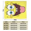SpongeBob Happy Funny Face Cartoon Blanket  Flannel Awesome Warm Throw Blanket for Coverlet Textile Decor
