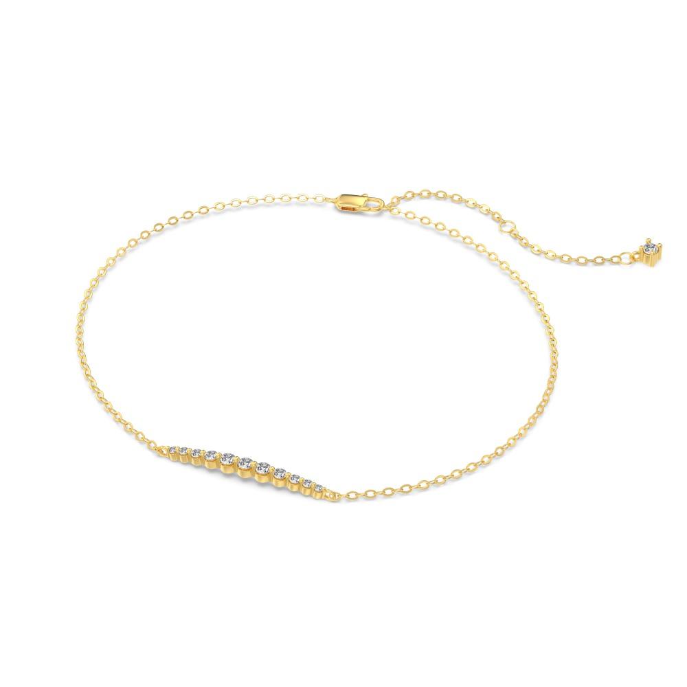Dylam Minimalist Design 925 Sterling Silver 5A Cubic Zirconia Adjustable Bracelet Sliding Clasp Bracelets for Women 16+1.5+1.5cm