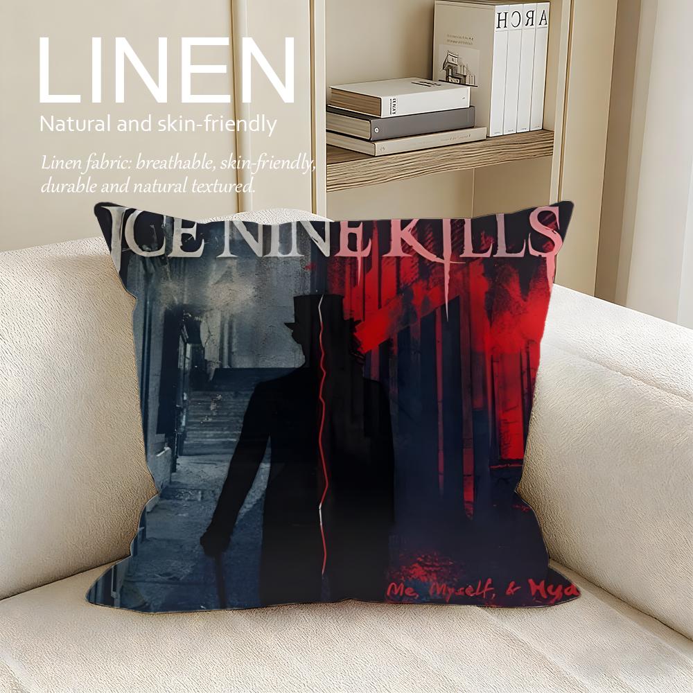 Music Ice Nine Kills Cushion Cover Pillowcase Set Pcs x x Breathable Washable Sofa Cushion Cover