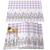 Purple Lavender Flower Butterfly Waterproof Tablecloth Wedding Party Dining Kitchen Decoration Rectangular Table Cover