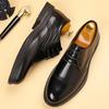 Retro British Style Men's Banquet Formal Shoes Classic Brown Men's Brogue Shoes Versatile High-end Leather Business Shoes