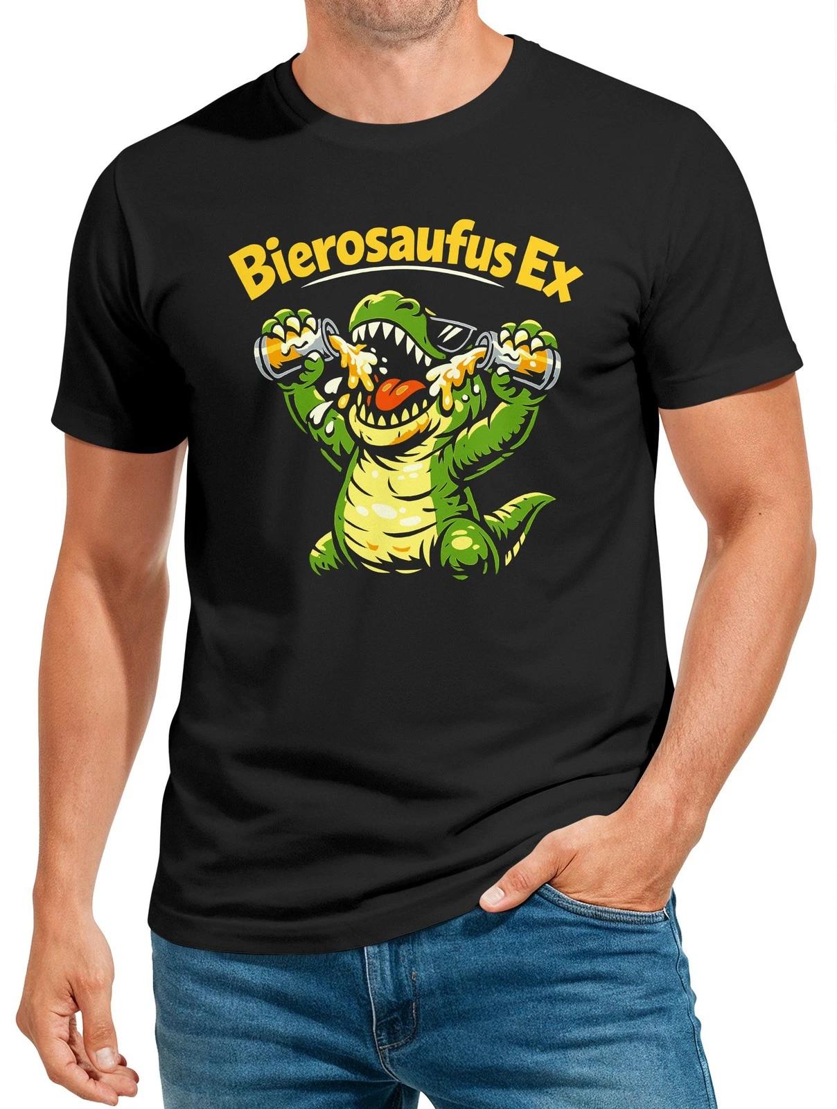 

Mens Carnival Mardi Gras T-Shirt - Beer Saying T-Rex - Costume Replacement Fancy Dress- 4XL