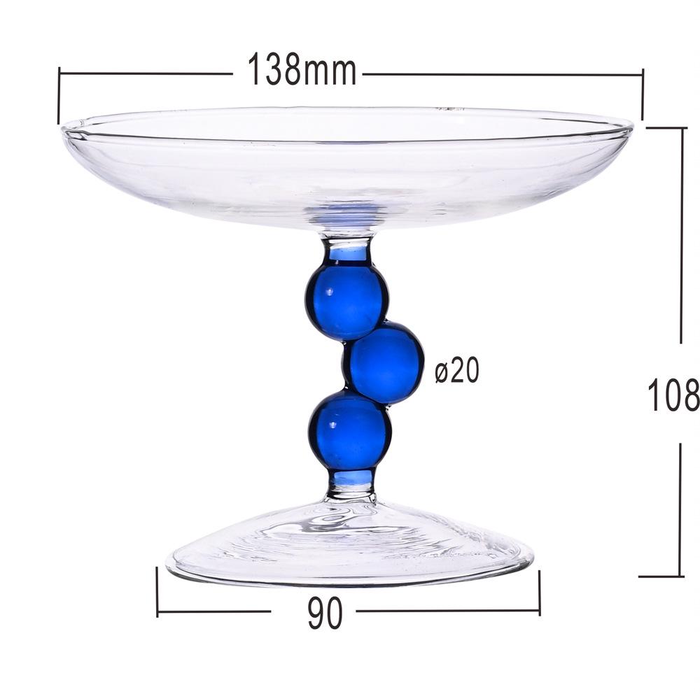 European Crystal Glass Fruit Bowl - Decorative Modern Centerpiece and Candy Dish