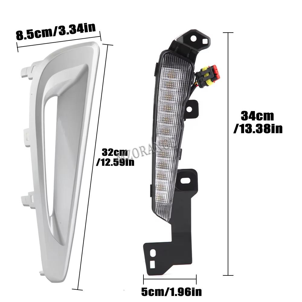 Pair LED DRL Turn Signal Lamp For Toyota Prius 2019 2020 2025 Daytime Running Light Fog Headlight Car Accessories Assembly