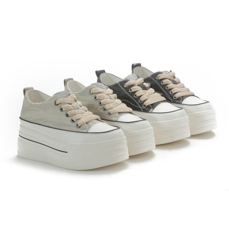 Thick Soled White Shoes for Spring and Summer New Styles with Increased Height Inside