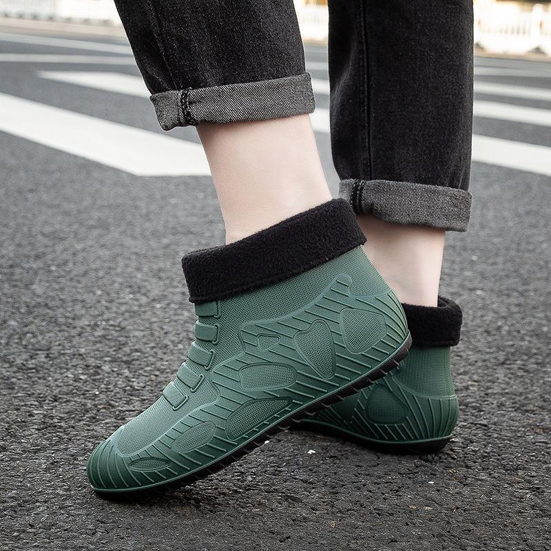 New men's rain shoes waterproof shoes non-slip rain boots short tube fashion foot rubber shoes wear-resistant