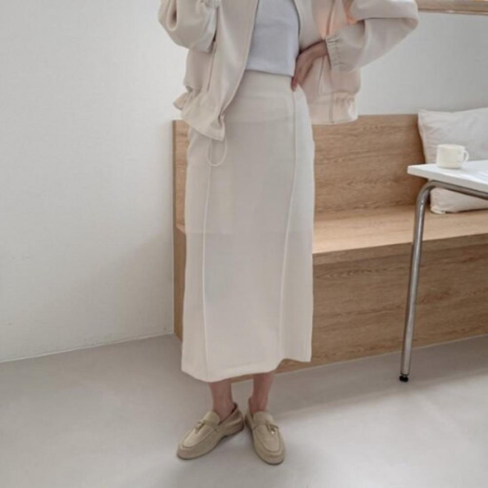 New Arrivals Open Run H Line Long Skirt Back Slit