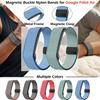 Offizielles magnetisches Nylon-Armband für Google Fitbit Air Einteiliges Nylonband mit Metallrahmen für Google Fitbit Air Atmungsaktiv