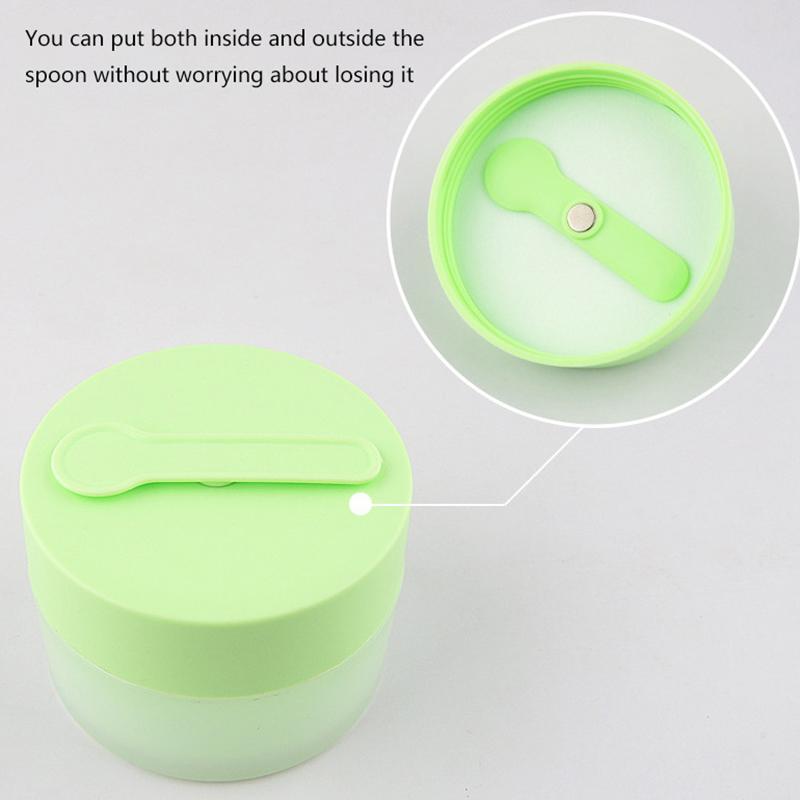 100G Empty Face Cream Jar With Magnetic Spoon Frosted Plastic Lotion Bottle Mask Jar Cosmetic Packaging Container
