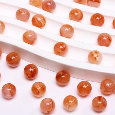 Neue 8mm Handarbeit Wolken Effekt Harz lose Perlen Runde Armband Halskette Zubehör Schmuck machen Imitation Jade Stein Perlen Zubehör Mode