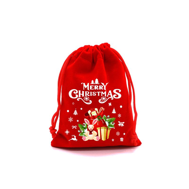 Christmas Candy & Apple Gift Bags - Red Snack Packaging