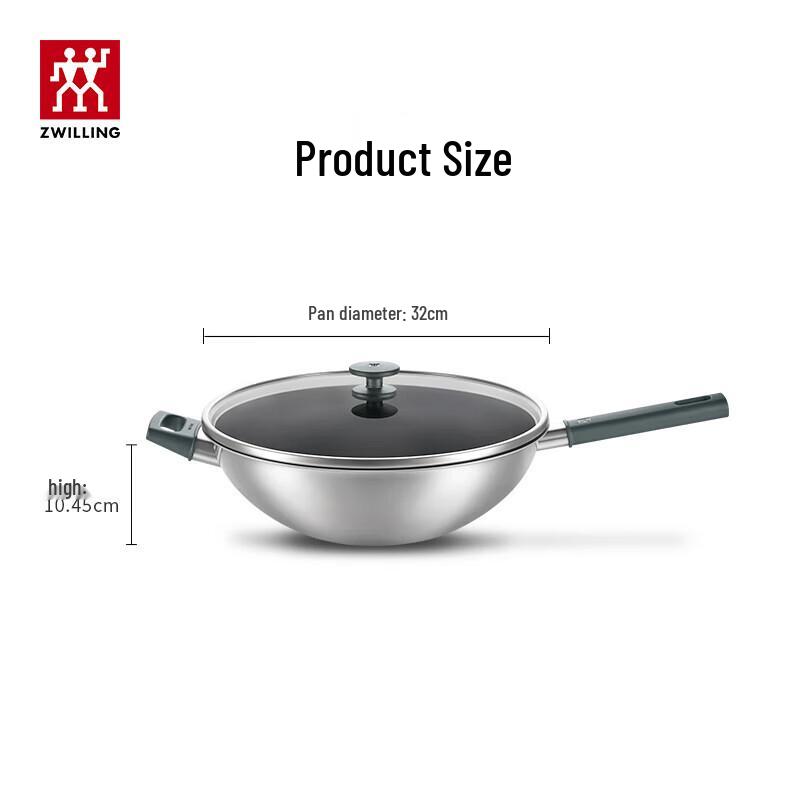 ZWILLING Вок серебристо-титановый 32 см