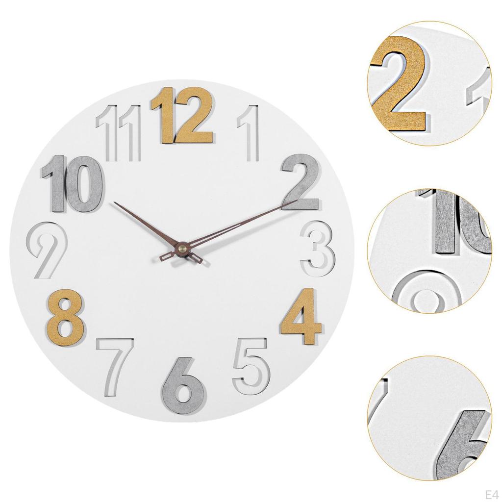 Clock 12 Inch Hanging Wall Minimalist Decor Creative Decorative Silent